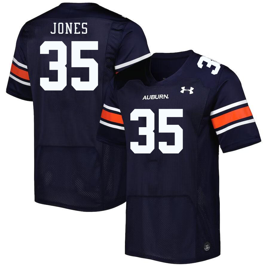 Men #35 Justin Jones Auburn Tigers College Football Jerseys Stitched-Navy
